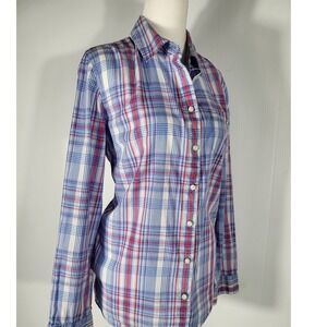 Tommy Hilfiger Plaid Button Down Shirt‎ Classic Fit Long Sleeve Top Size L